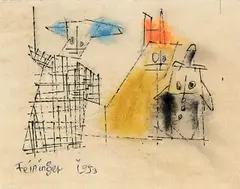 Lyonel Feininger, Ghosties, 1953, Aquarell auf dünnem Papier