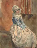 Franz Skarbina, Sitzende Frau
