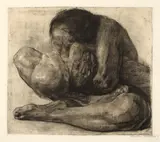 Frau mit totem Kind by Käthe Kollwitz, 1903, Radierung, Kaltnadel und Vernis mou auf festem Papier, sold Jun 2012