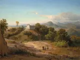 Louis Gurlitt, Italienische Landschaft, 1846, Öl auf Leinwand