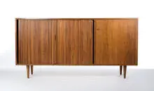 Kipp Stewart & Stuart MacDougall, Buffet with tambor doors, c. 1960, Glenn of California