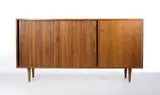 Kipp Stewart & Stuart MacDougall, Buffet with tambor doors, c. 1960, Glenn of California