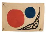 Moon tapestry by Alexander Calder, 1974, Handwoven maguey jute fiber, sold Jun 2007