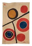 Floating Circle tapestry by Alexander Calder, 1975, Handwoven maguey jute fiber, sold Jun 2007