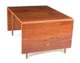 Dining table with brass inlays by Finn Juhl, c. 1954, Baker, sold Jun 2007