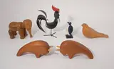 Scandinavian animals (6) by Kay Bojesen, Arne Basse, Lonbord Laurids, Executed 1953-66, sold Jun 2007