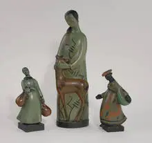 Ipsens Enke, Danish contemporary pottery statuettes (3), Executed prior to 1928