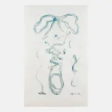 Study for Sneaker Lace - White by Claes Oldenburg, sold Nov 2019
