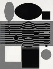 Ondho by Victor Vasarely, 1961, screenprint, sold Nov 2002