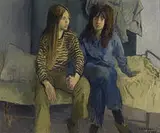 Raphael Soyer, Elizabeth & Marcia, c.1960, oil on canvas