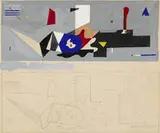 Ilya Bolotowsky, study for Williamsburg Housing Project mural