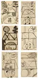 Hananiah Harari, untitled, six works, 1937, ink and pencil on paper