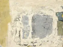 untitled (S-32) by Edward Dugmore, 1953, oil on canvasboard, sold May 2002