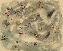 Julio de Diego, Small World, 1946, watercolor and pencil on paper
