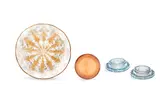 René Lalique, A Pre-War 'Pissenlit' Plate, design introduced in 1921, clear glass, press-moulded, frosted and polished with sepia staining, Marcilhac no