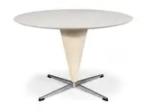 Verner Panton, for Plus-Linje, lacquered wood, leather, chromed steel