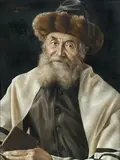 Otto Eichinger, The fur trimmed hat, oil on board