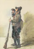 David Cox Snr. O.W.S., Studies of a hunter; a pair, oil on board