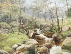 'In the woods, Sheffield' by William Henry Mander, oil on canvas, offered Mar 2020