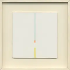 Tensione verticale interrotta by Antonio Calderara, 1967, Öl auf Holz, im Künstlerrahmen, sold Nov 2025