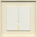 Antonio Calderara, Tensione verticale interrotta, 1967, Öl auf Holz, im Künstlerrahmen