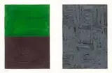 Günther Förg, Raumpaar I+II, 2009, 2-teilig: Acryl auf Laurierpapier