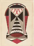 Auguste Herbin, Composition géométrique, Um 1920, Aquarell auf festem Papier (Prägestempel: CANSON MONGOLFIER VIDALON-LES-ANNONAY)