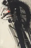 K.R.H. Sonderborg, Ohne Titel, 1958, Tempera auf Fotokarton, auf Hartfaser aufgezogen