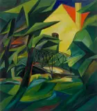 Heinrich Harry Deierling, Tiergarten I, 1914, Öl auf Leinwand