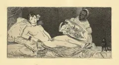 Edouard Manet, Olympia (Published plate), 1867, Radierung und Aquatinta auf Bütten