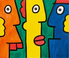EAST SIDE by Thierry Noir, 2009, Acryl auf Leinwand, sold Dec 2023