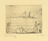Lyonel Feininger, Am Strande, 1910, Radierung auf chamoisfarbenem Bütten