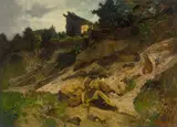 Karl Hagemeister, Steinbruch mit Hütte