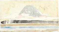 Gerhard Altenbourg, Der Glanz der Höhe, 1981, Chinesische Tusche, Aquarell und Kasein-Wachsseife-Tempera auf Leinwand