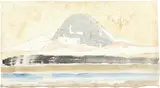 Gerhard Altenbourg, Der Glanz der Höhe, 1981, Chinesische Tusche, Aquarell und Kasein-Wachsseife-Tempera auf Leinwand