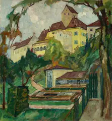 Leo Putz, Schloss Seefeld IV, Um 1923, Öl auf Leinwand