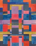 Gunta Stölzl, Entwurf für einen Wandteppich, 1927, Aquarell, Gouache über Bleistift auf Papier