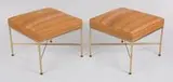 Paul McCobb, Upholstered stools (2), 1956, Directional