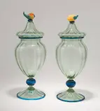 Frederick Carder, Covered urns (2)