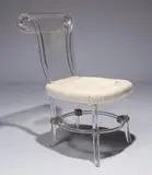 Ladislas Medgyes, Lucite and uphostered side chair, Custom c. 1935