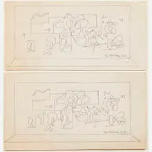 Untitled, 1937 and Mural Study by Ilya Bolotowsky, sold May 2019
