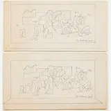 Ilya Bolotowsky, Untitled, 1937 and Mural Study