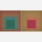 Reserved and Equivocal from Homage to the Square by Josef Albers, sold May 2019