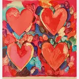 Four Hearts by Jim Dine, sold May 2019