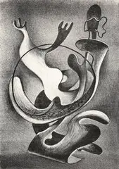 Leon Bibel, Sculptural Shape, 1938, lithograph