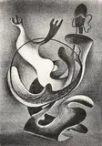 Leon Bibel, Sculptural Shape, 1938, lithograph