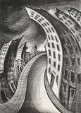 Leon Bibel, Windy City, 1937, lithograph