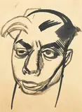 Seymour Fogel, Portrait of Diego Rivera, c.1933, ink on paper