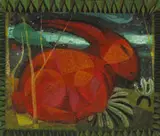 Edward John Stevens Jr., untitled (Rabbit), 1952, gouache on paper