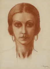 Constantine Pougialis, untitled, conte on paper